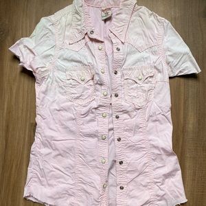 True religion pink button top